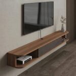 Meuble TV Mural Flottant en MDF nero – Image 4