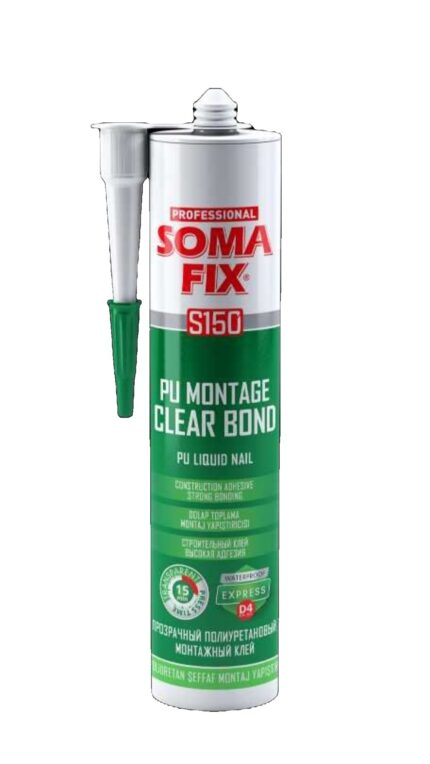 Mousse-Colle Polyuréthane Transparente SOMA FIX S150